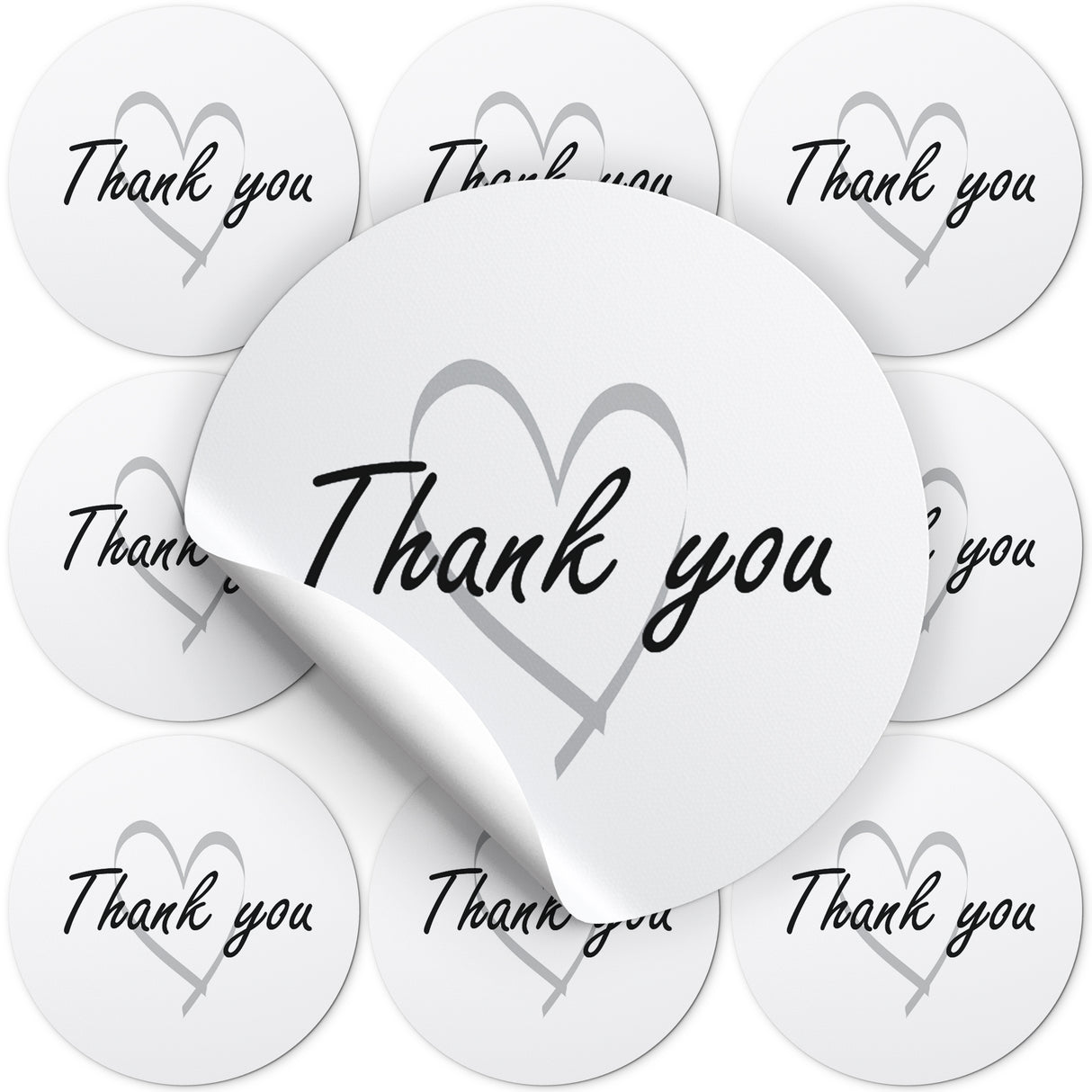 Naklejki THANK YOU ozdobne 10szt.