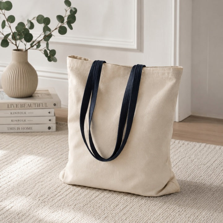 Torba Bawełniana 380x420mm Ecru Uchwyt Jeansowy: 70cm
