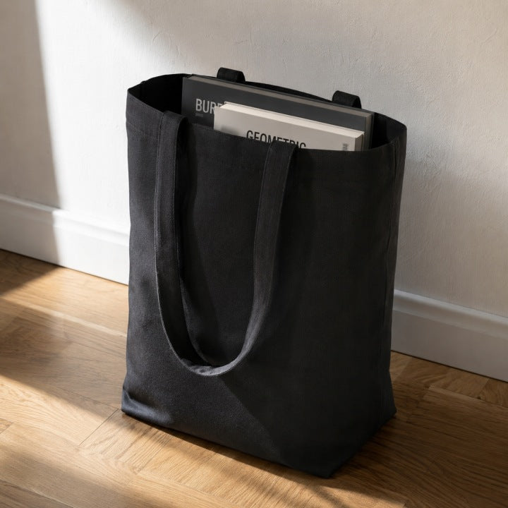Torba Bawełniana 380x80x420mm Czarna Uchwyt: 70cm