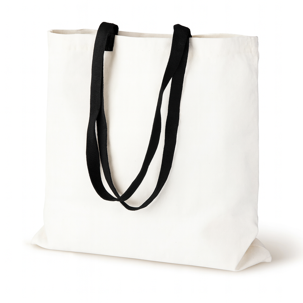 Torba Bawełniana 380x420mm Biała Uchwyt Czarny: 70cm