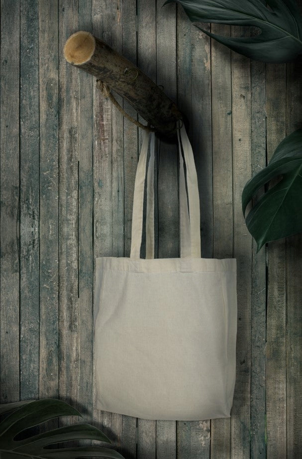 Torba bawełniana 380x80x340mm Ecru Uchwyt: 70cm