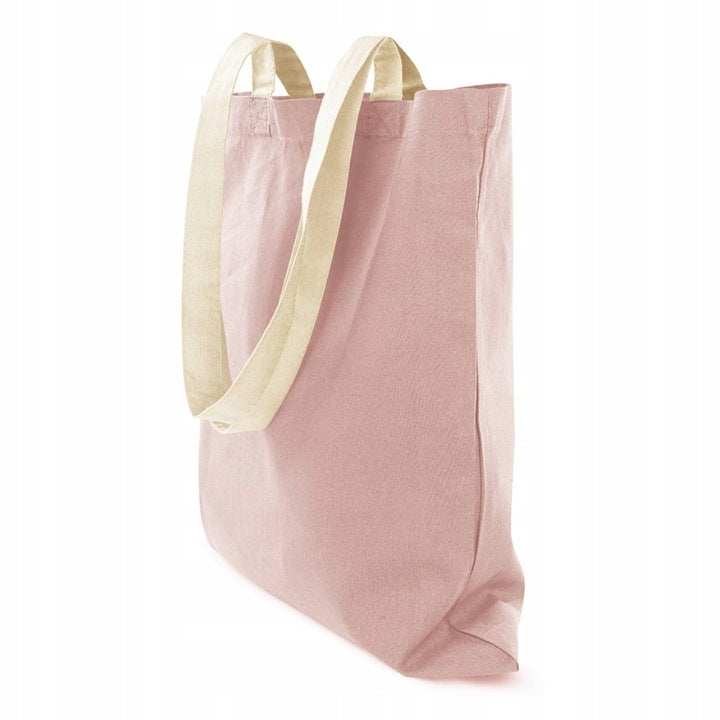 Torba bawełniana 380x420mm Różowa Uchwyt: 70cm