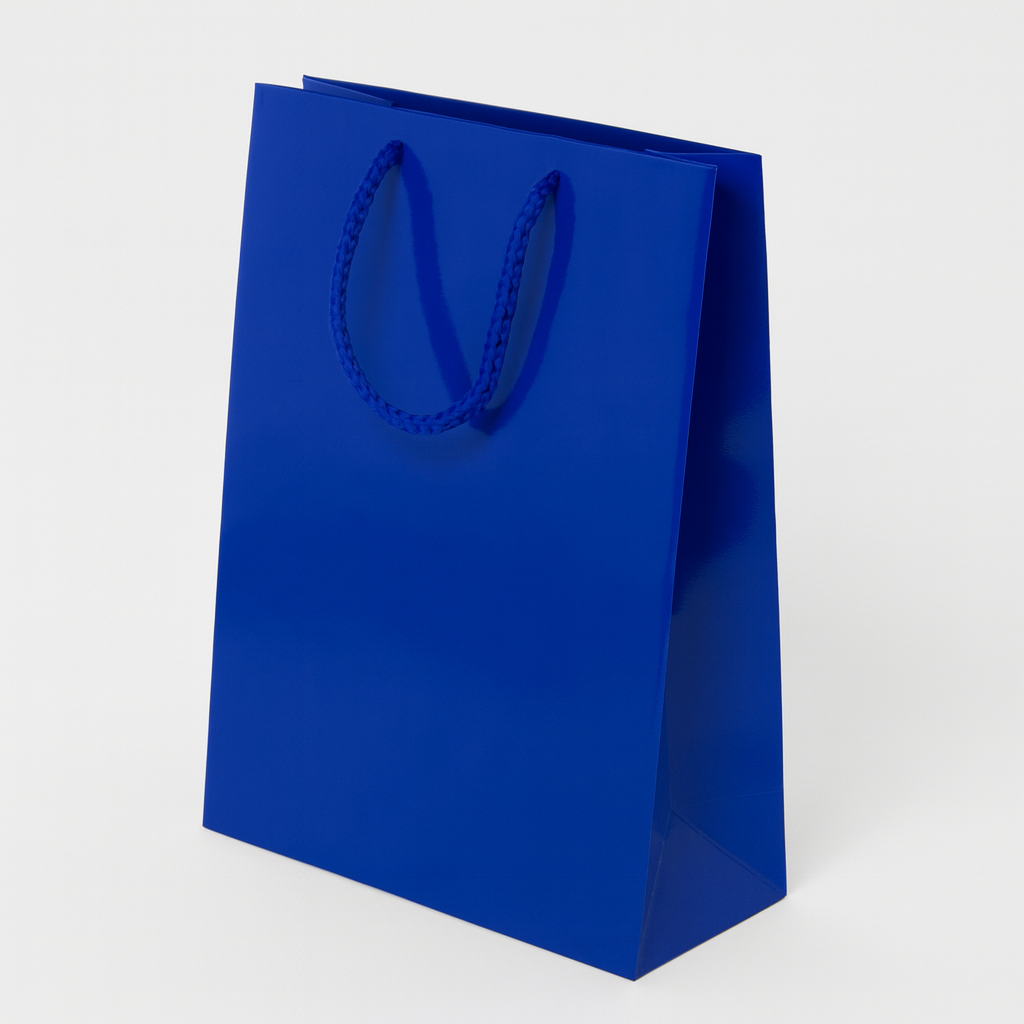 Torba laminowana z uchwytem sznurkowym 170x70x250mm Granatowa