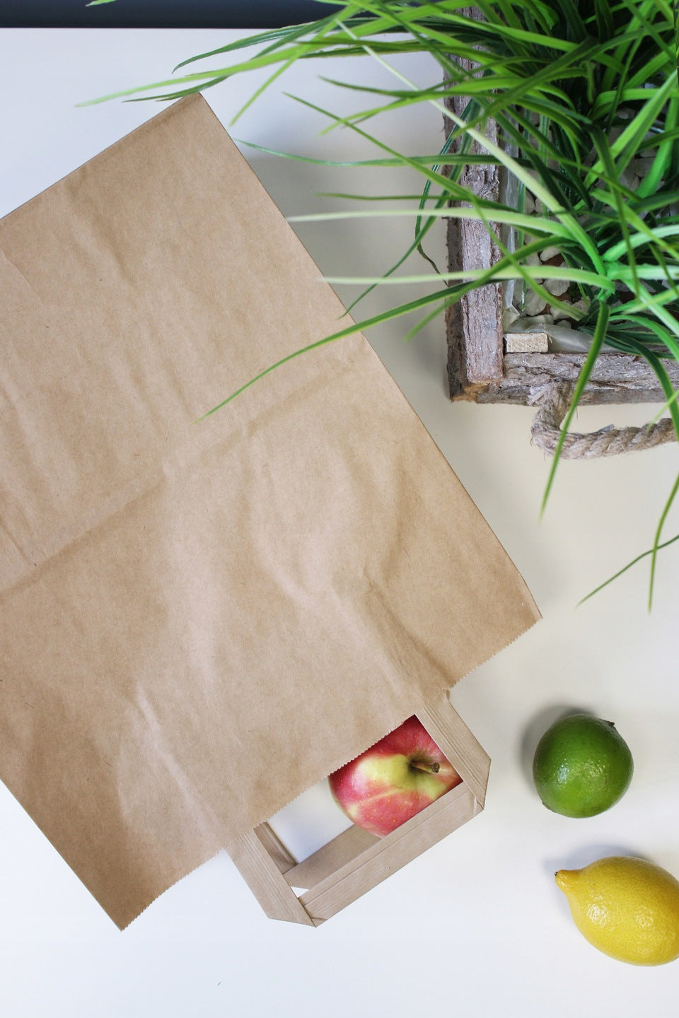 Torba papierowa z uchwytem płaskim 320x160x420mm Brązowa