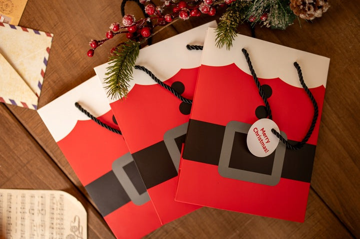 Torba papierowa strój Mikołaja 3szt.