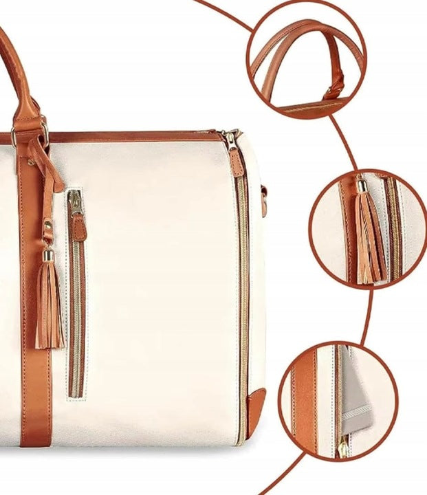 Skórzana torba podróżna 2w1