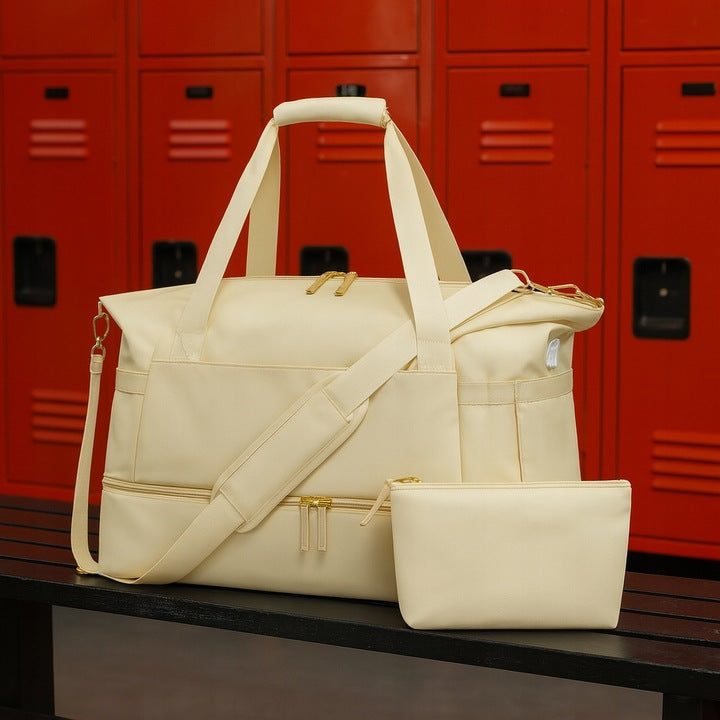 Torba podróżna Ecru z kosmetyczką