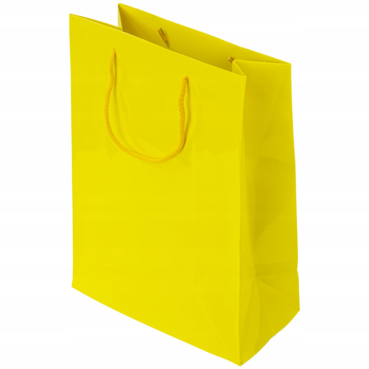 Torba laminowana z uchwytem sznurkowym 240x80x320mm Żółta