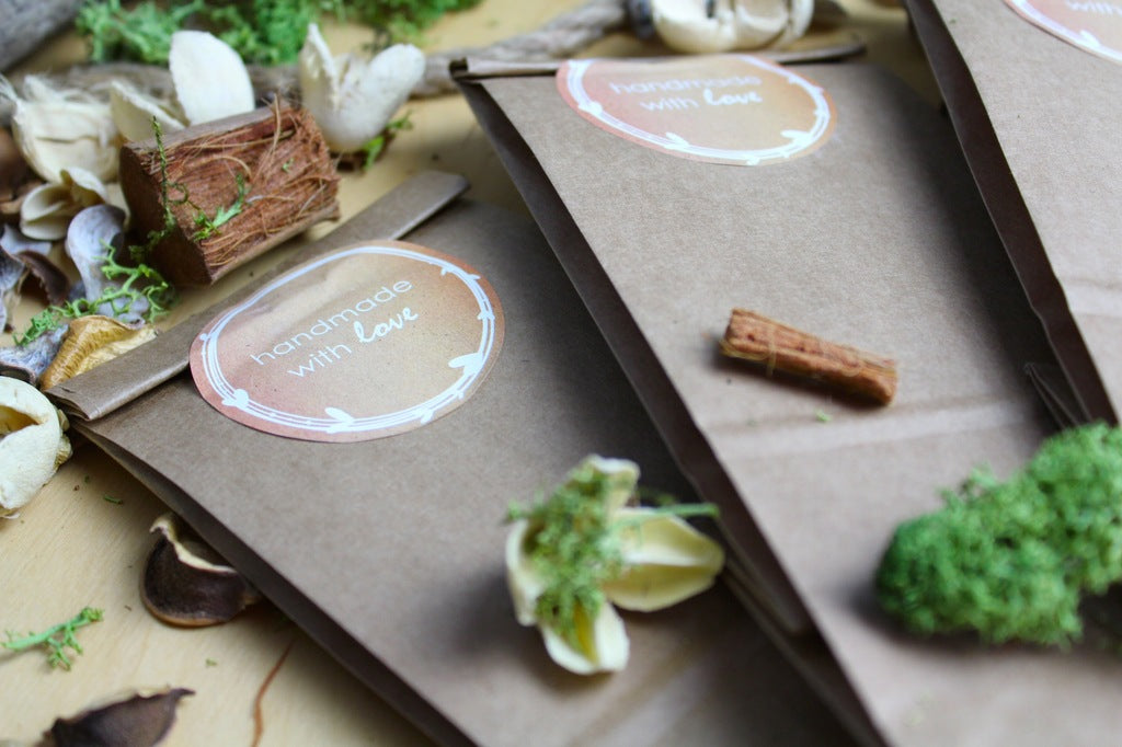 Naklejki HANDMADE with love ozdobne 10szt.