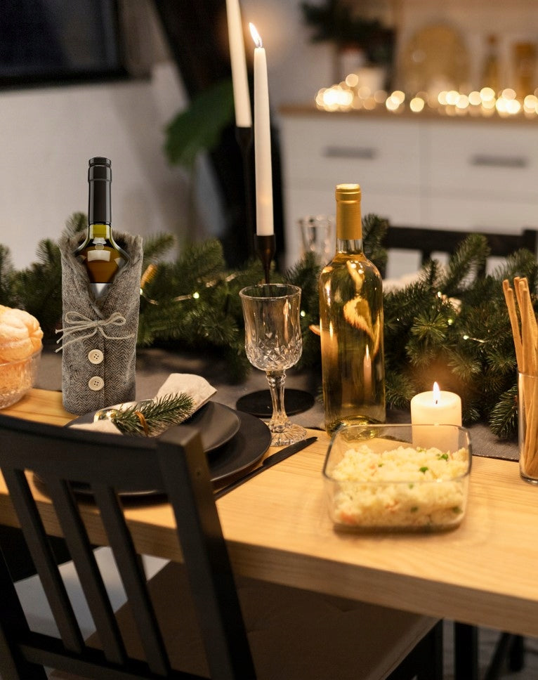 Pokrowiec na butelki świąteczny