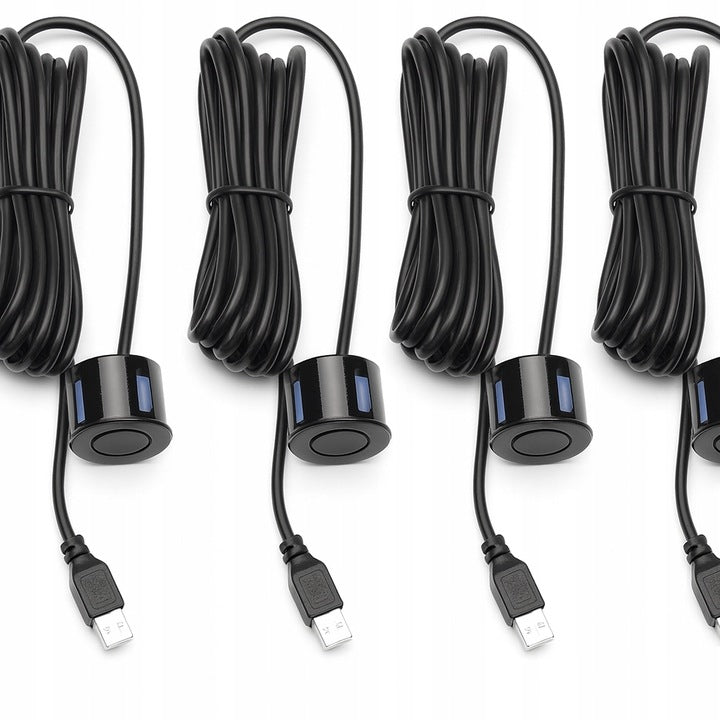 Uniwersalne czarne czujniki parkowania 4szt.