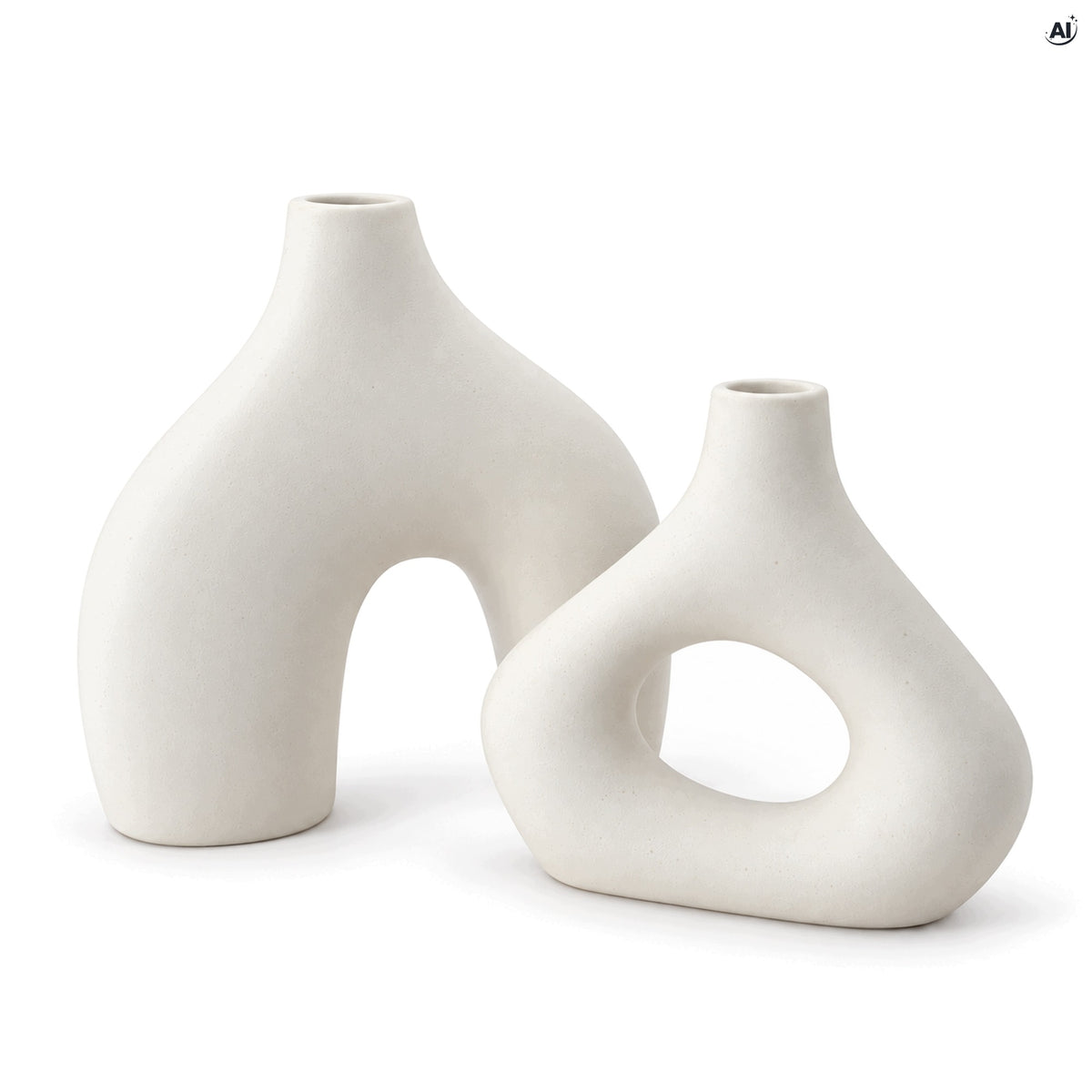 Wazony ceramiczne organiczne kształty 2szt.