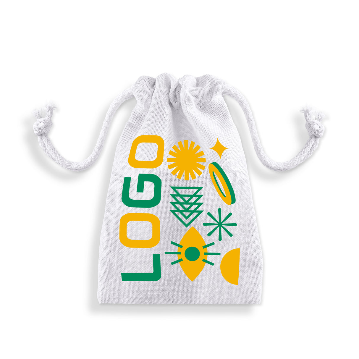 Worek bawełniany z nadrukiem 100x150mm Biały od 50szt.