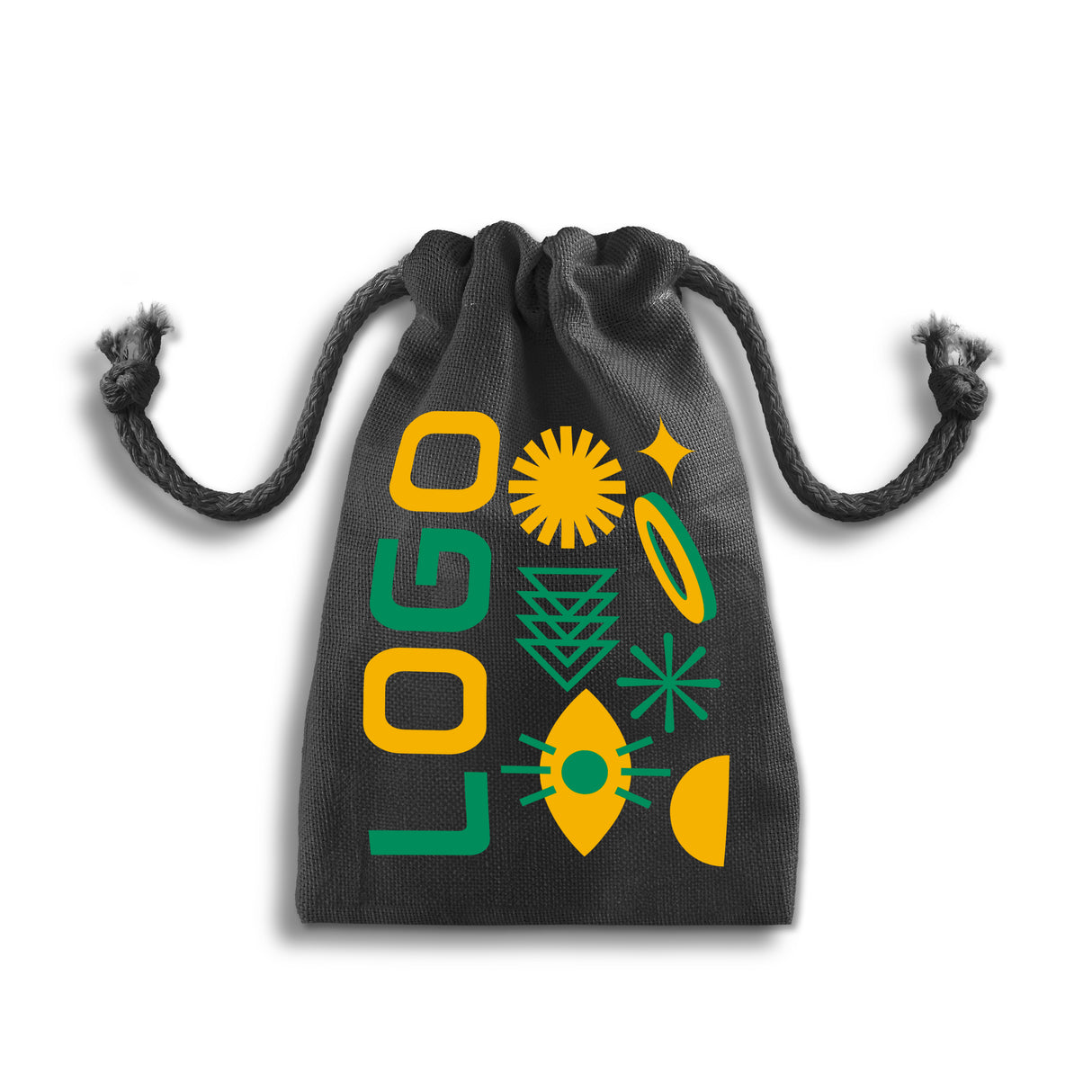 Worek bawełniany z nadrukiem 100x150mm Czarny od 50szt.