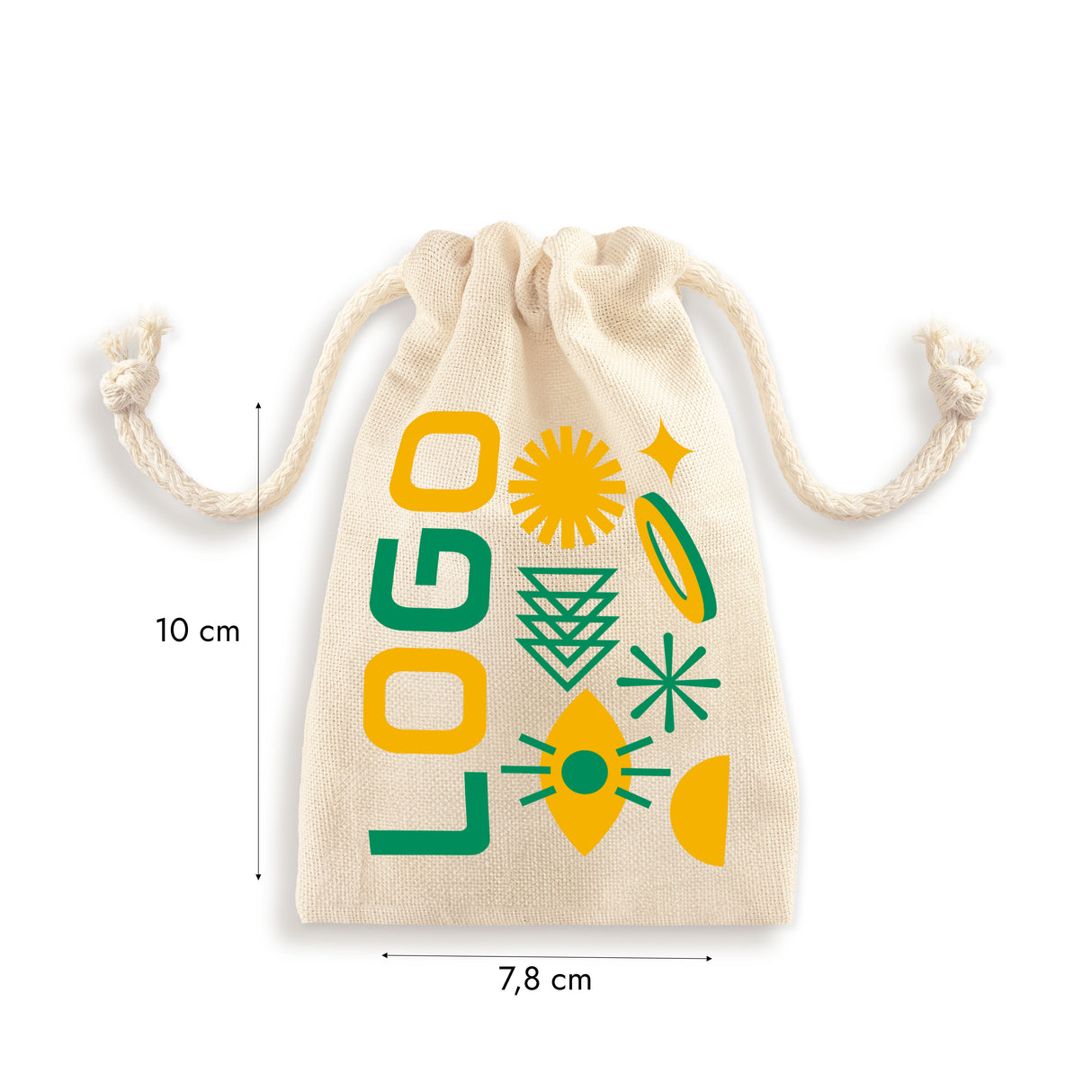 Worek bawełniany z nadrukiem 100x150mm Ecru od 50szt.