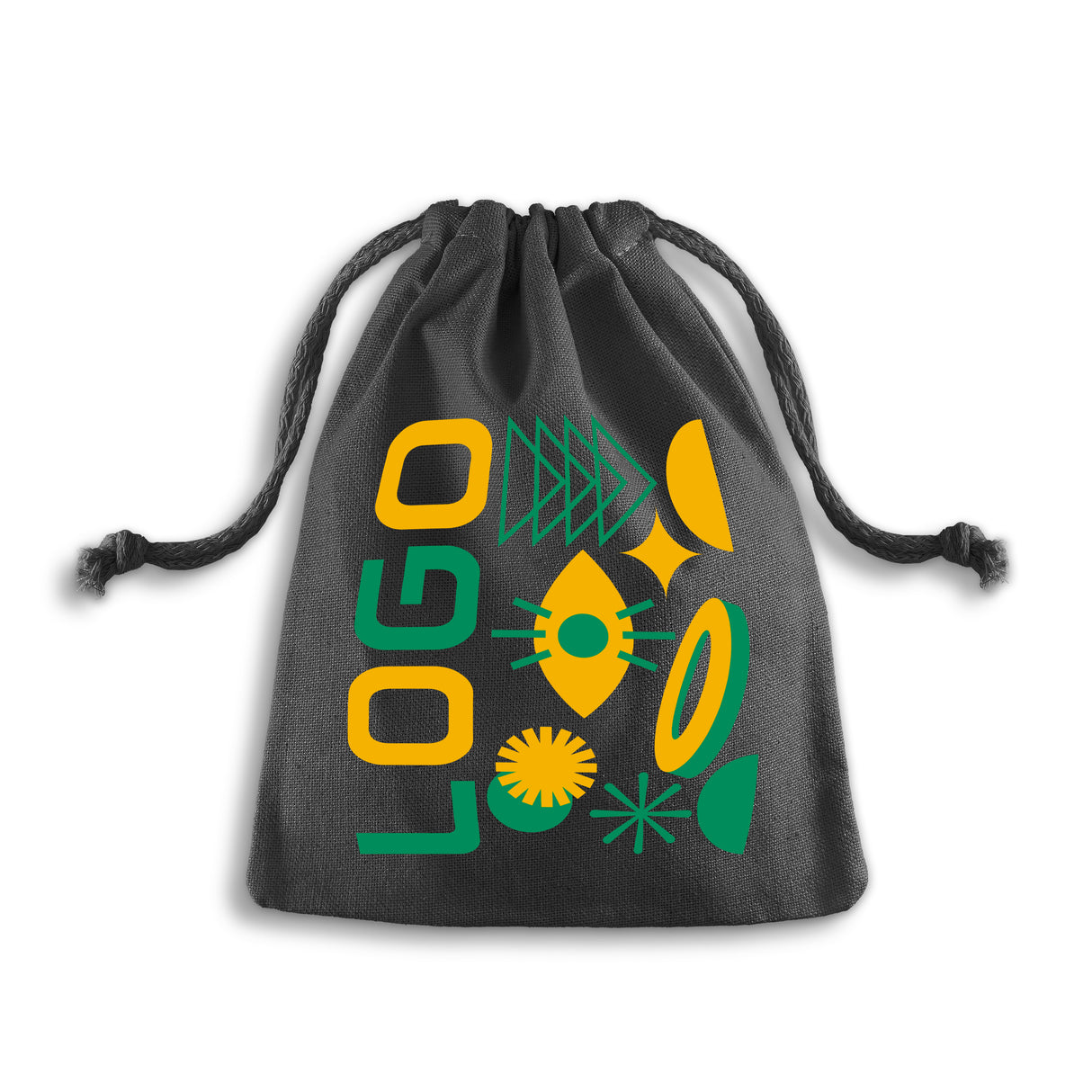 Worek bawełniany z nadrukiem 150x200mm Czarny od 50szt.