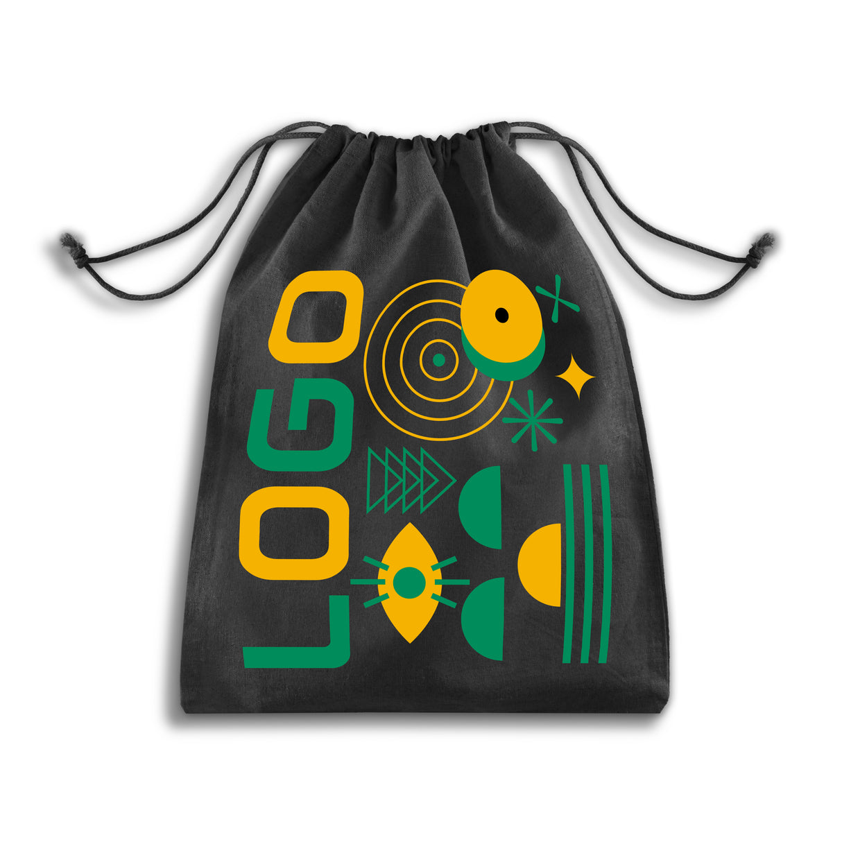 Worek bawełniany z nadrukiem 250x300mm Czarny od 50szt.