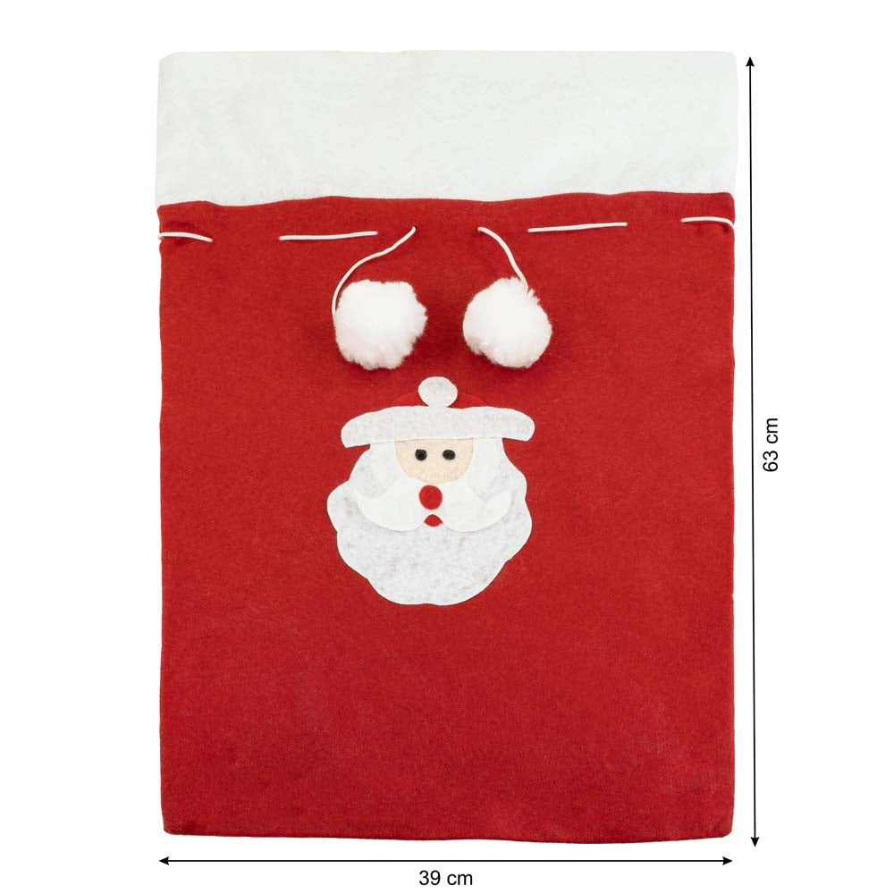 Worek filcowy Świętego Mikołaja czerwony