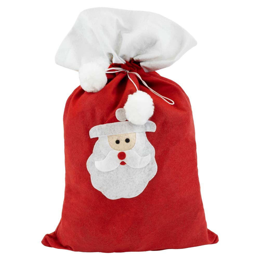 Worek filcowy Świętego Mikołaja czerwony