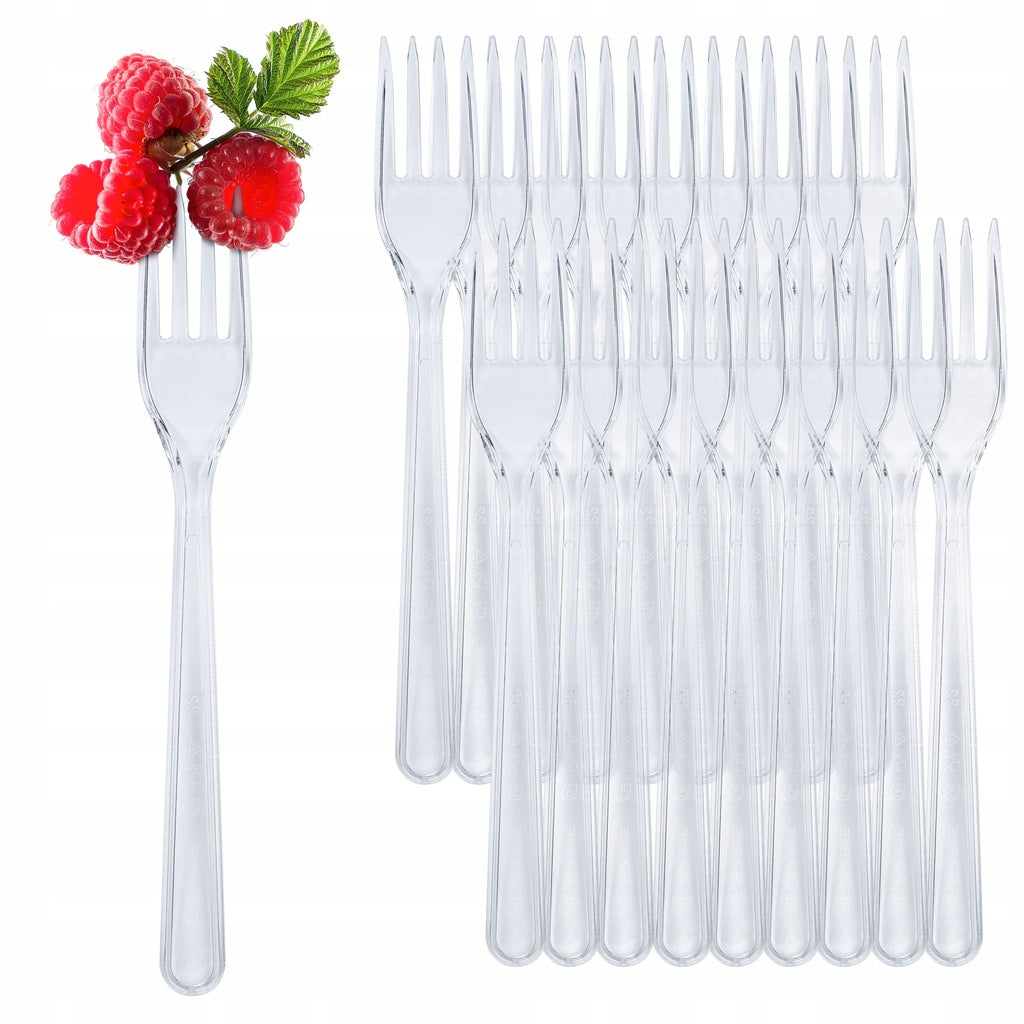 Widelce plastikowe wielorazowe 50szt.