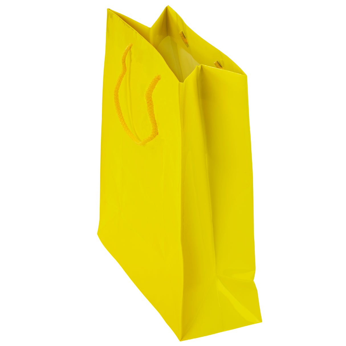 Torba laminowana z uchwytem sznurkowym 240x80x320mm Żółta