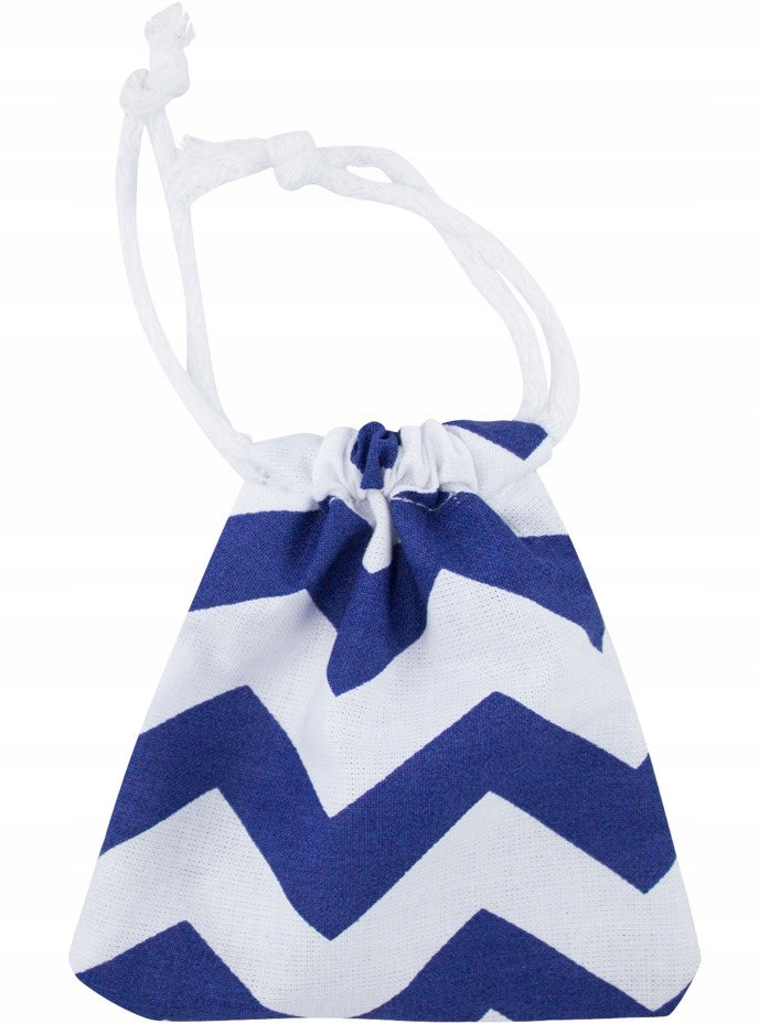 Worek Bawełniany 250x250mm Zygzak Biało-Granatowy