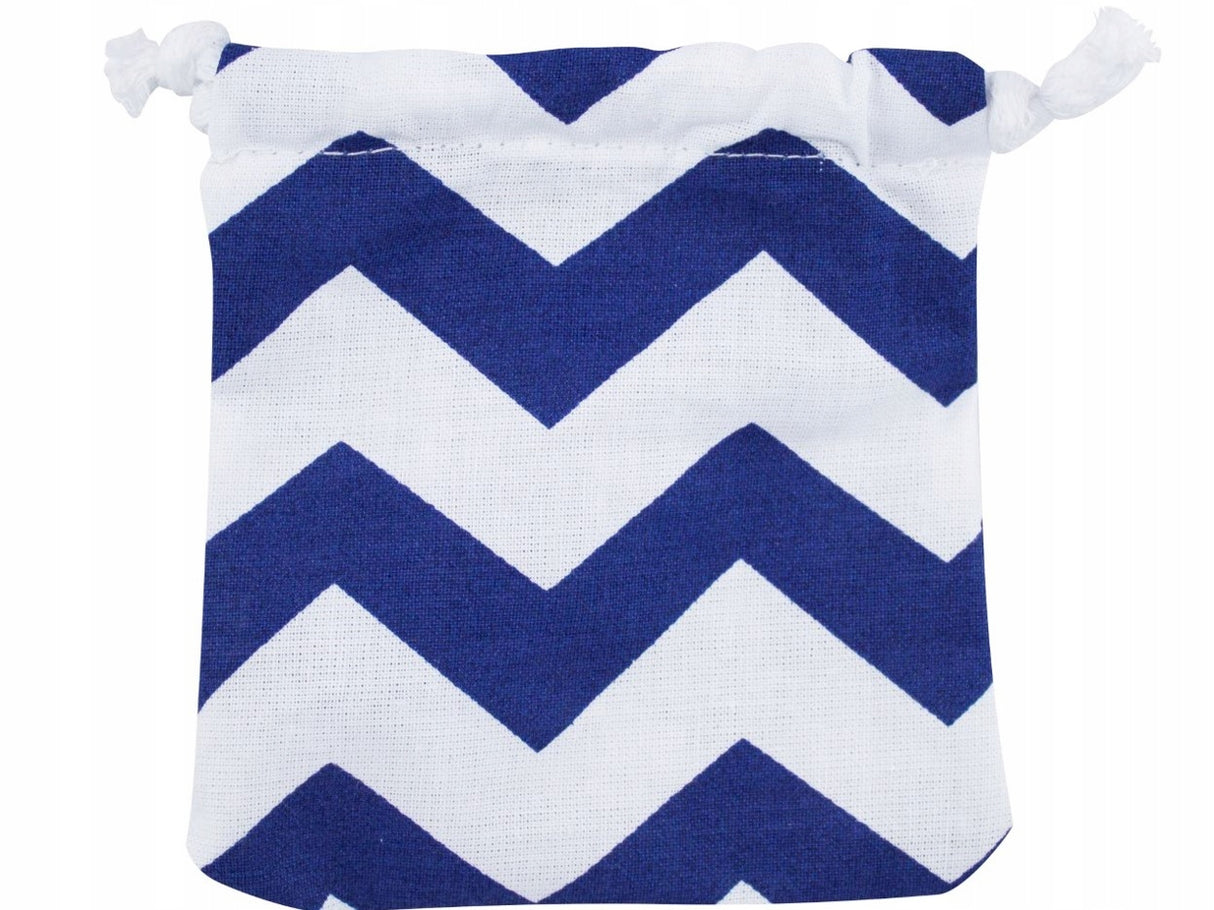 Worek Bawełniany 250x250mm Zygzak Biało-Granatowy
