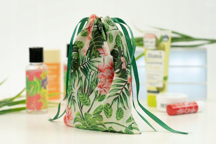 Woreczek poliestrowy 15x20 cm Zielone liście