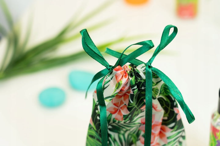 Woreczek poliestrowy 15x20 cm Zielone liście