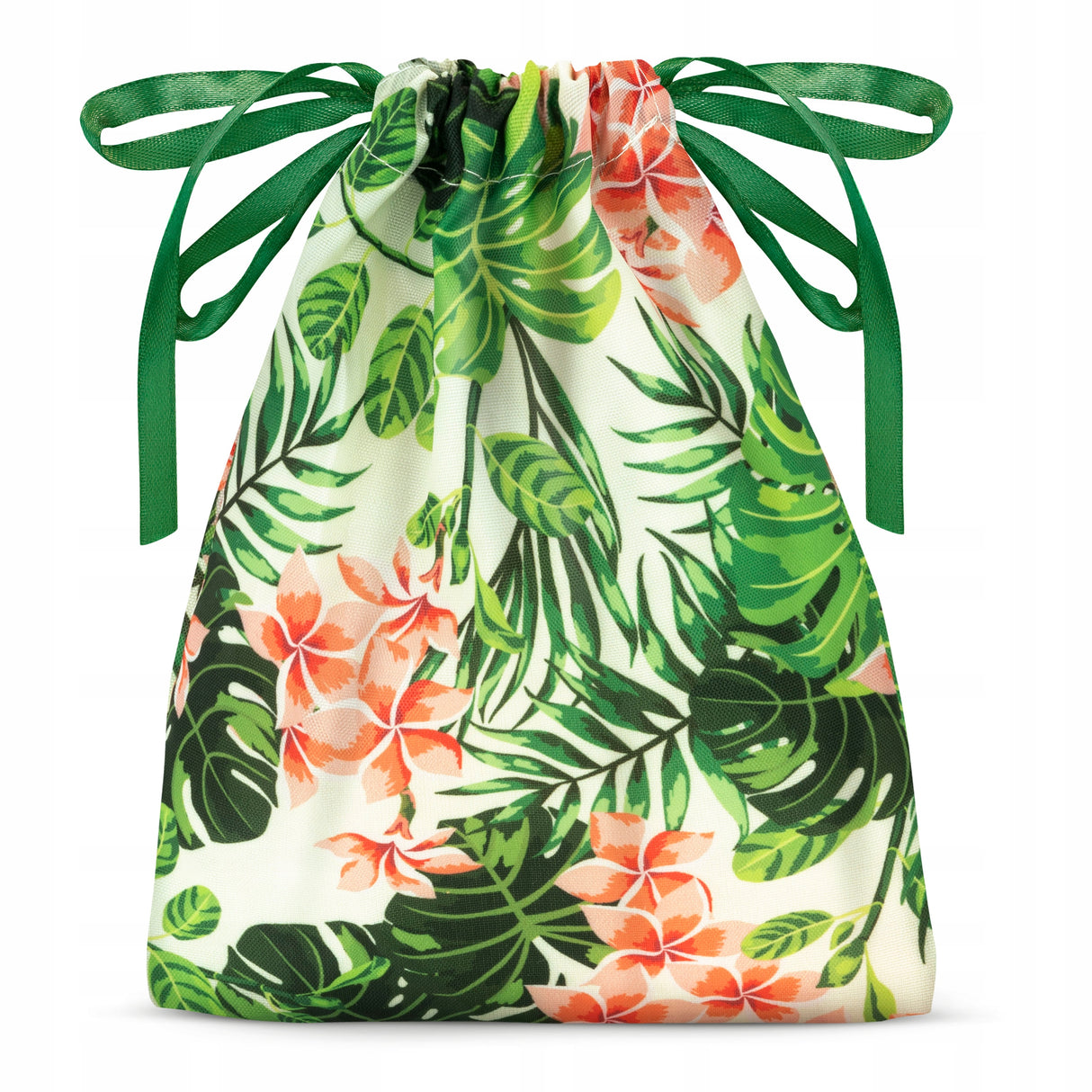 Woreczek poliestrowy 15x20 cm Zielone liście