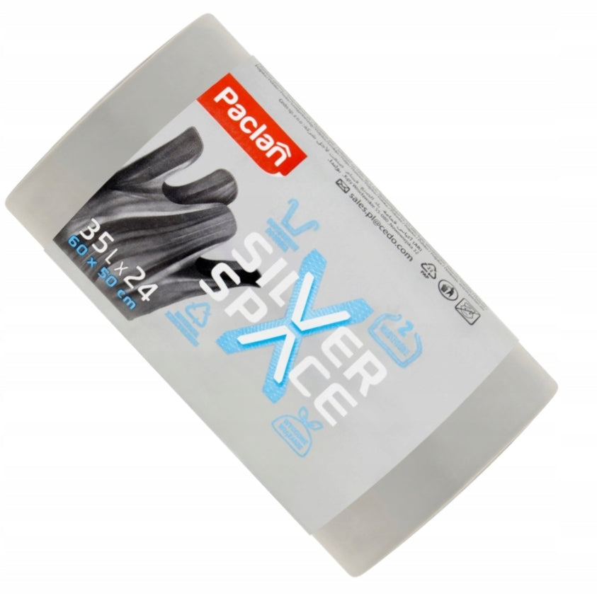 Mocne Worki na Śmieci Silver Space 35l Paclan 24 szt.