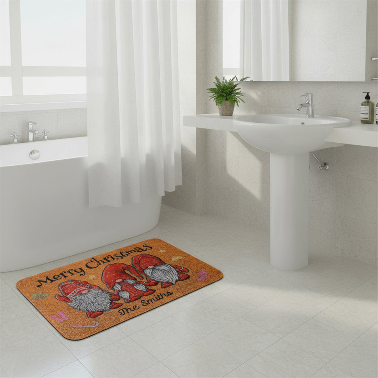 Dywanik świąteczny Krasnale Merry Christmas