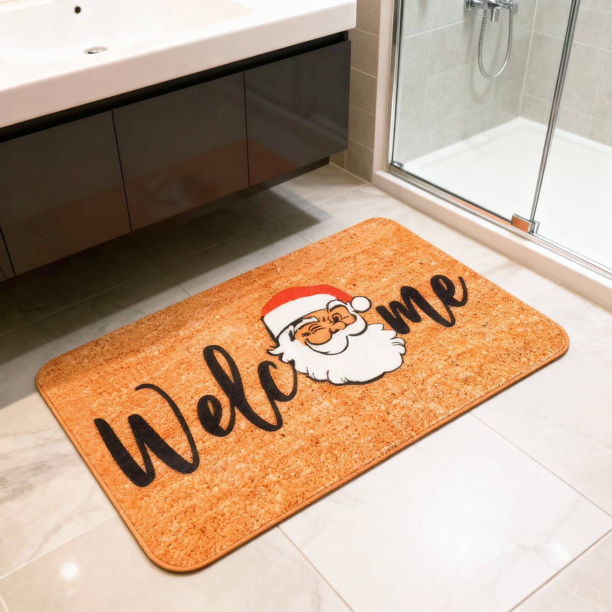 Dywanik świąteczny Welcome Mikołaj