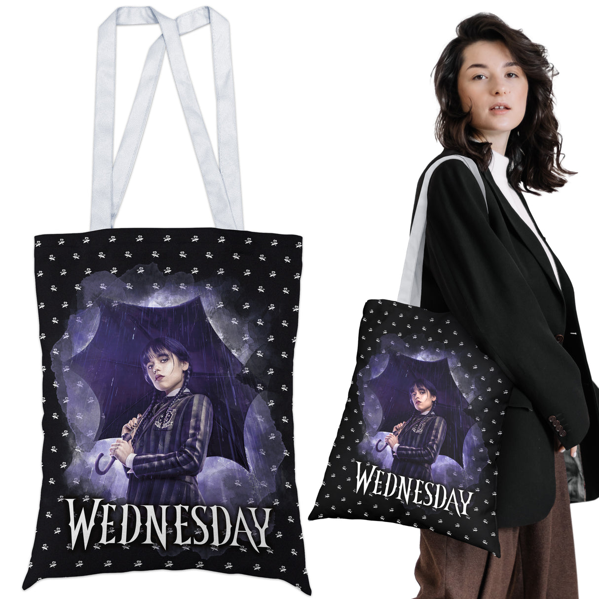 Torba materiałowa WEDNESDAY ADDAMS 35x45cm