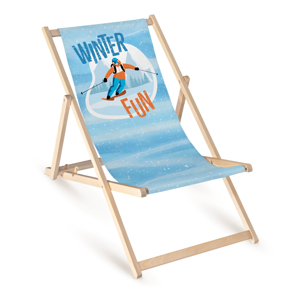 Leżak Zimowy Drewniany WINTER FUN