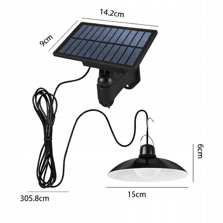 Wisząca lampa solarna LED ogrodowa