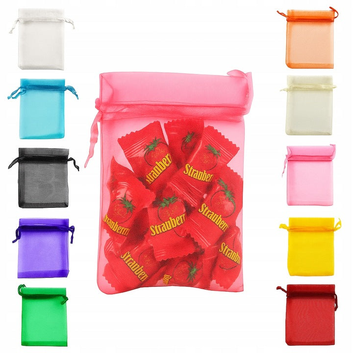 Woreczki ozdobne 90x120mm z Organzy 10szt.