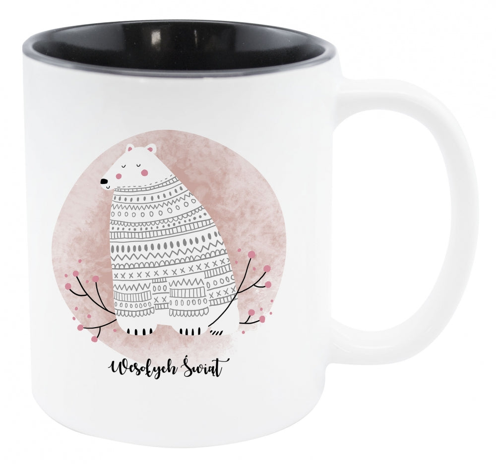 Kubek świąteczny WESOŁYCH ŚWIĄT czarny