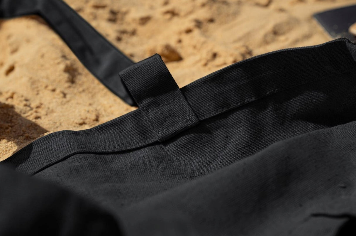 Torba Bawełniana 380x420mm Czarna dekatyzowana Uchwyt: 70cm