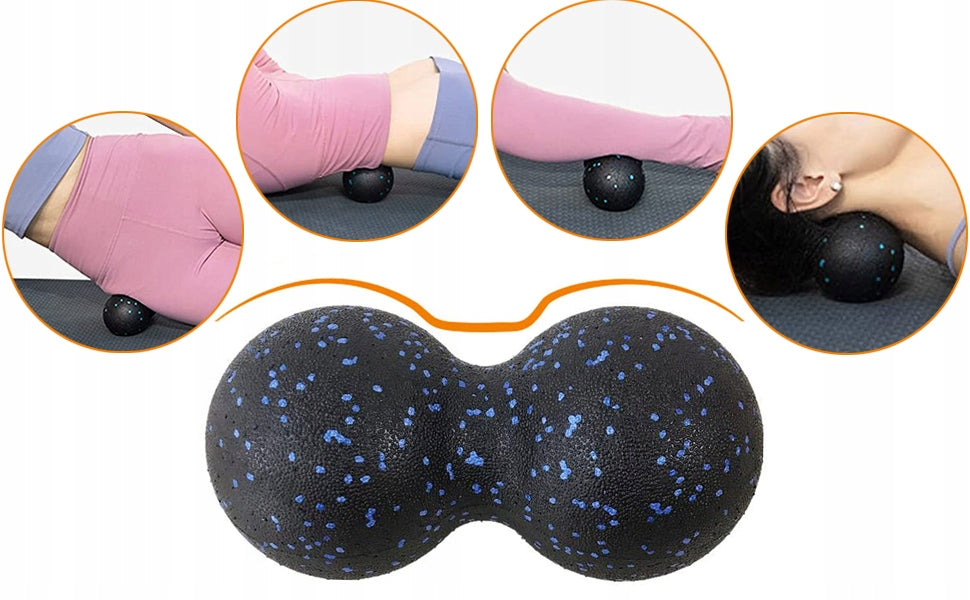 Wałek do masażu w zestawie z piłkami duoball