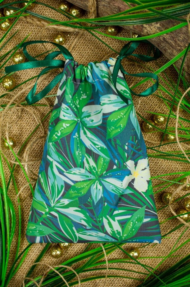 Worek Poliestrowy Zielony 15x20cm Liście Ozdobne