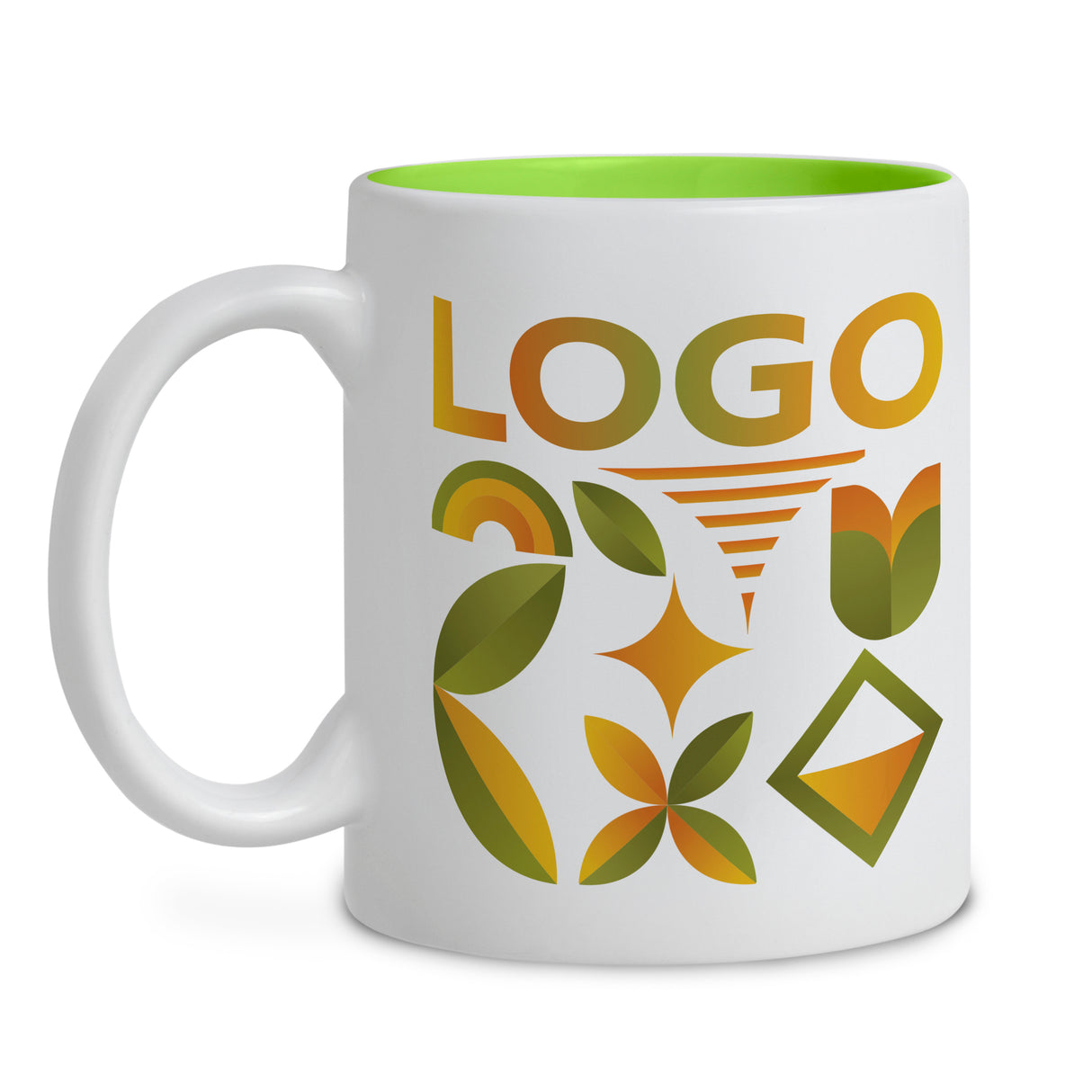 Kubek 330ml z własnym nadrukiem RÓŻNE KOLORY Zielony