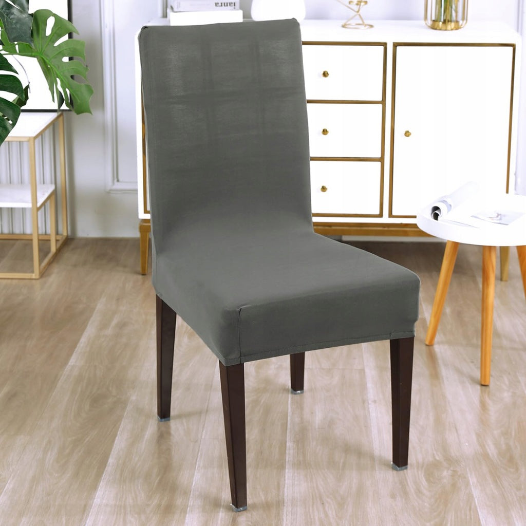 Pokrowiec na krzesło z gumką szary 6szt.