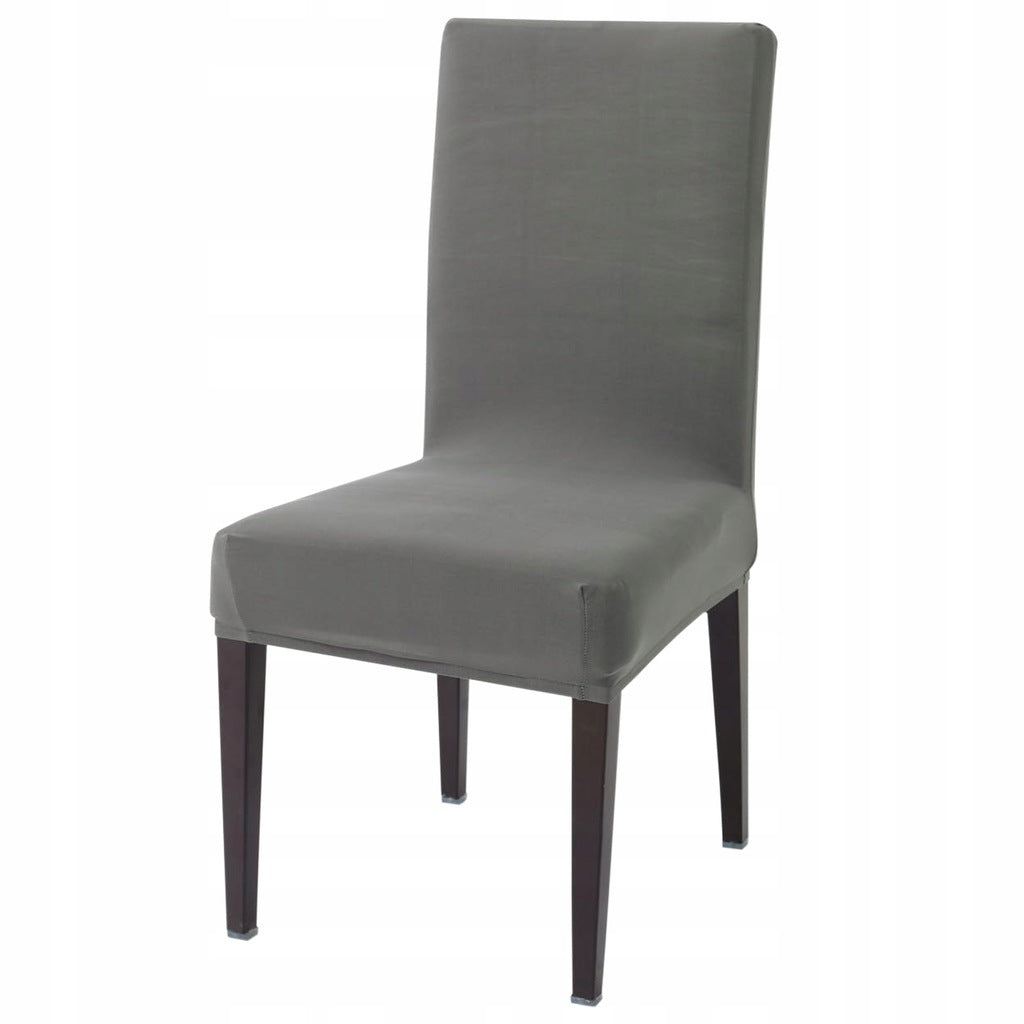 Pokrowiec na krzesło z gumką szary 6szt.