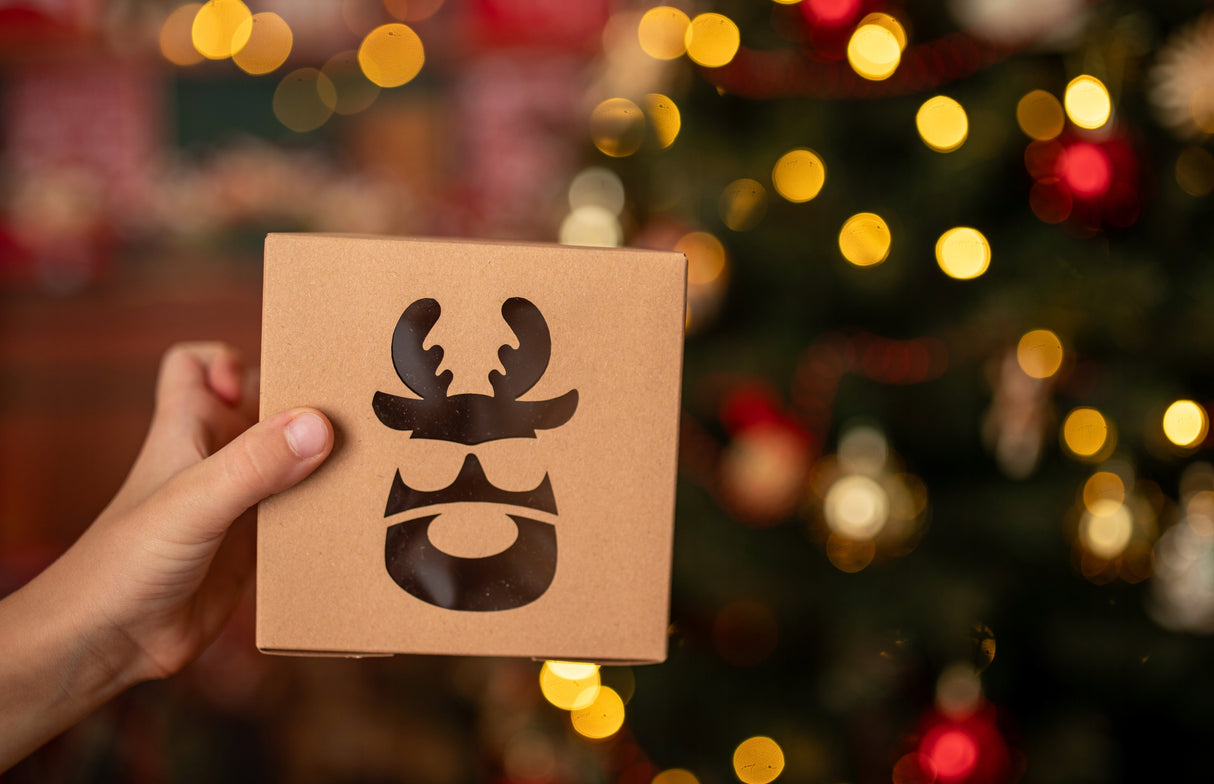 Zestaw świątecznych pudełek brązowych 10 szt