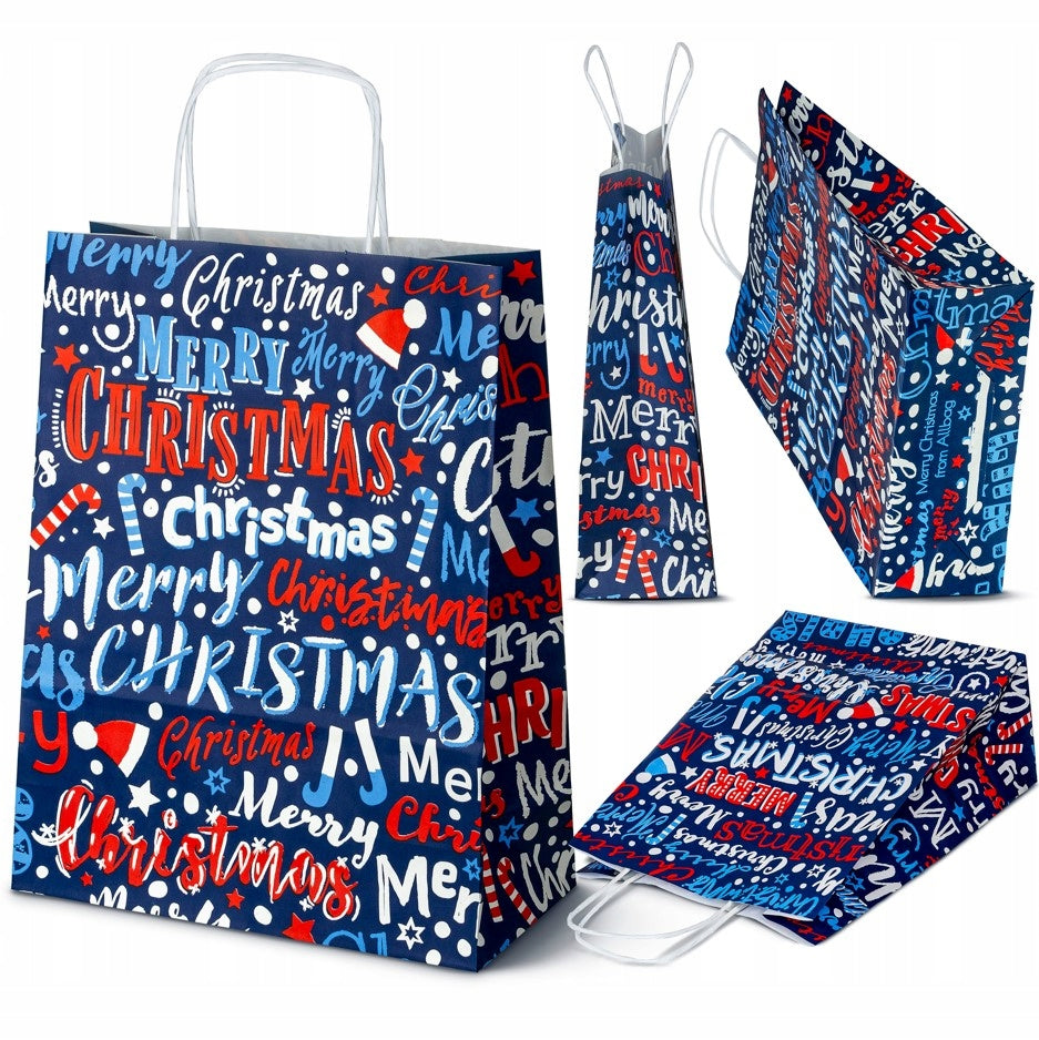 Zestaw świątecznych toreb papierowych 12szt.