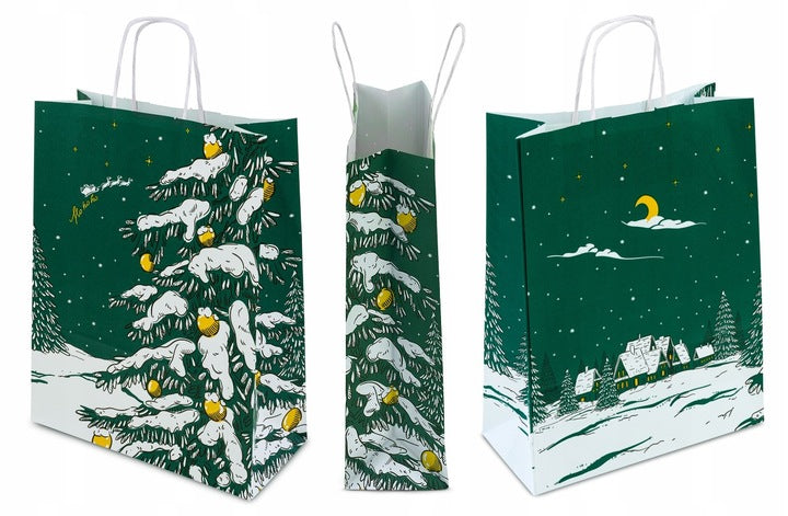 Zestaw świątecznych toreb papierowych 6szt. Merry Christmas