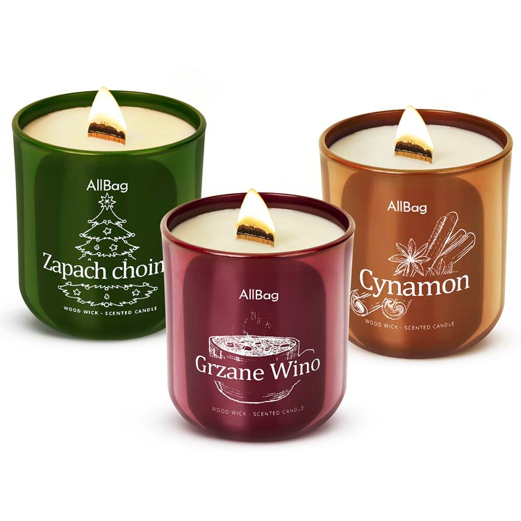 Świece sojowe zapachowe zestaw 3 szt.