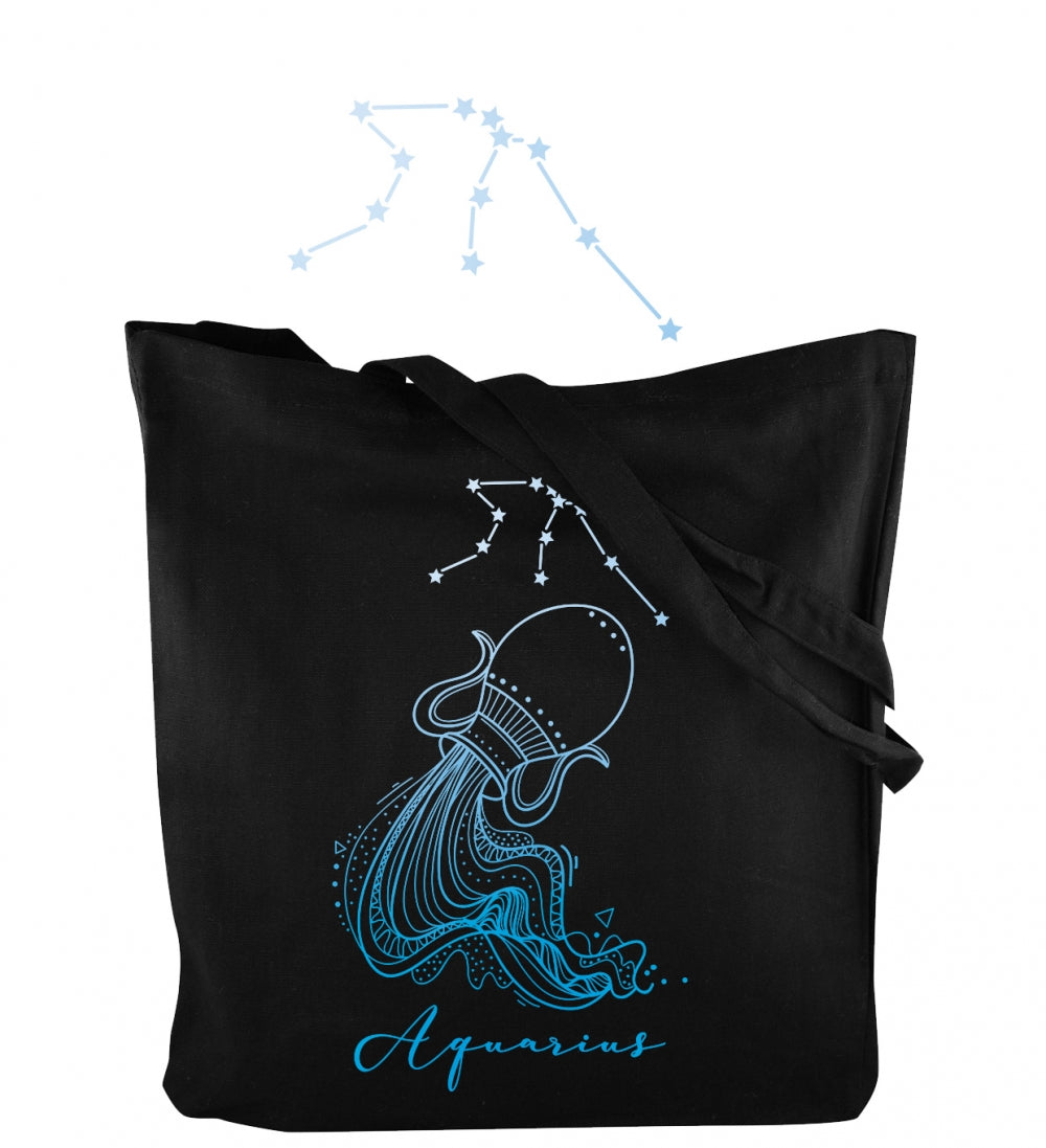 Torba bawełniana z nadrukiem Czarna WODNIK