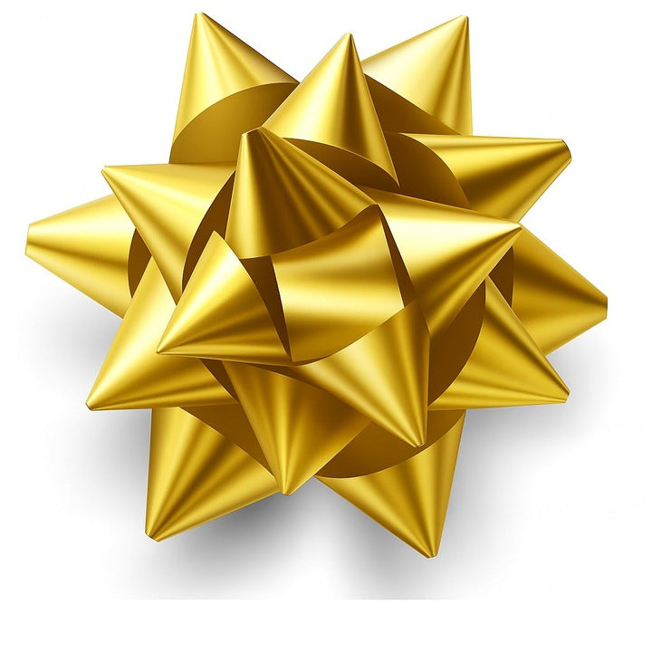 Złota kokardka do ozdabiania prezentów 10szt.